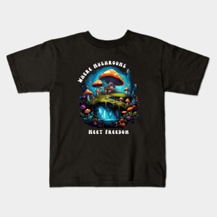 Where Mushrooms Meet Freedom Kids T-Shirt